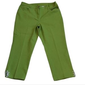 Ruby Rd. Lime Green Cropped Pants Sz 8